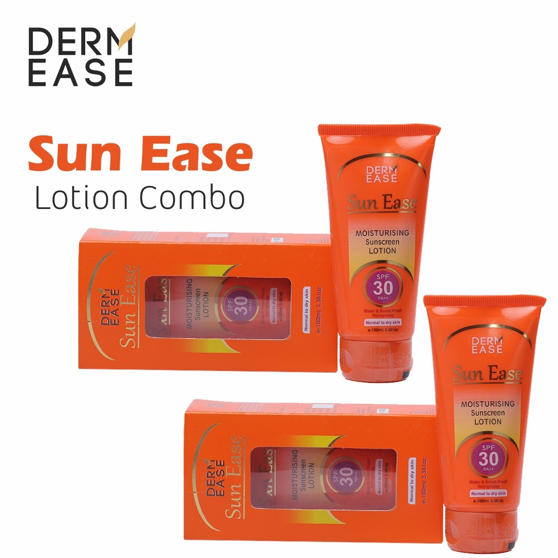 DERM EASE Sun Ease Sunscreen Body Lotion Combo